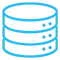 Ícone de banco de dados e storage representando o armazenamento nativo de alto desempenho e a eliminação de storages tradicionais.
